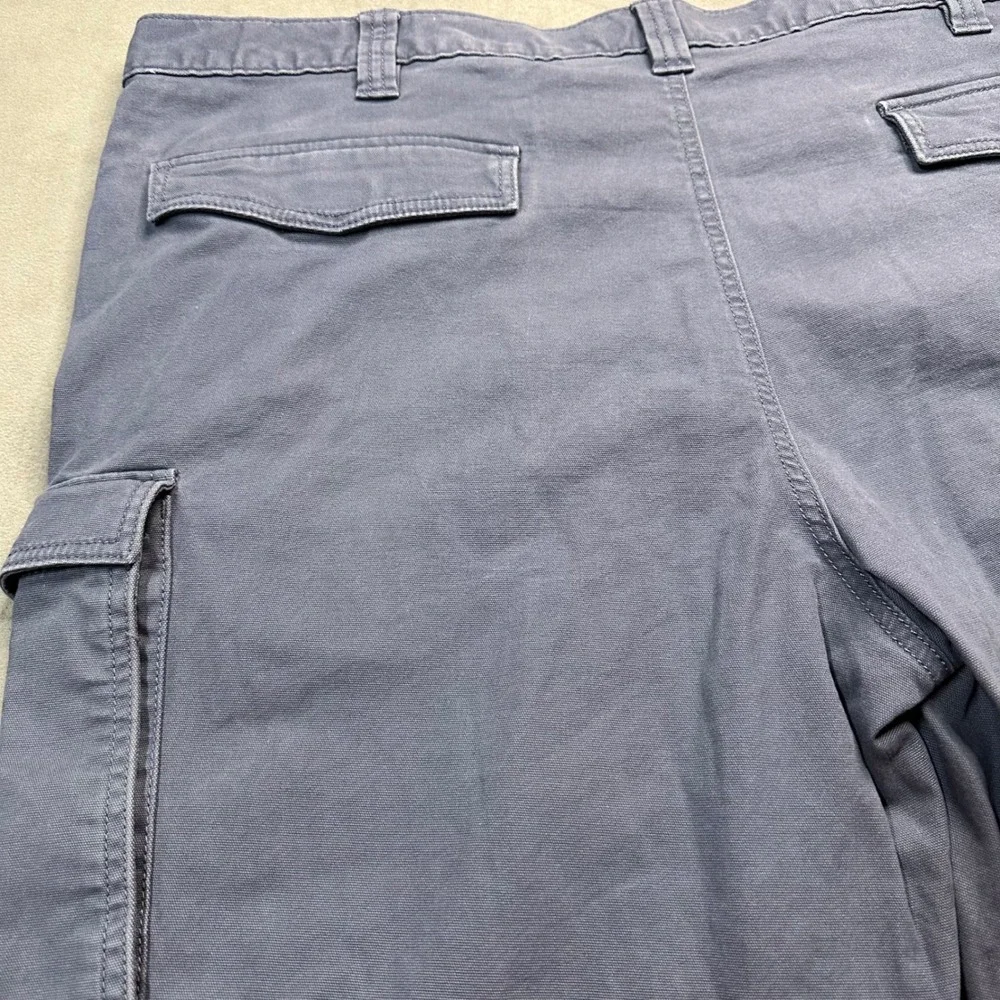 Carhartt Cargo Shorts Mens 44 Blue Relaxed Fit Cotton Canvas Workwear Excellent